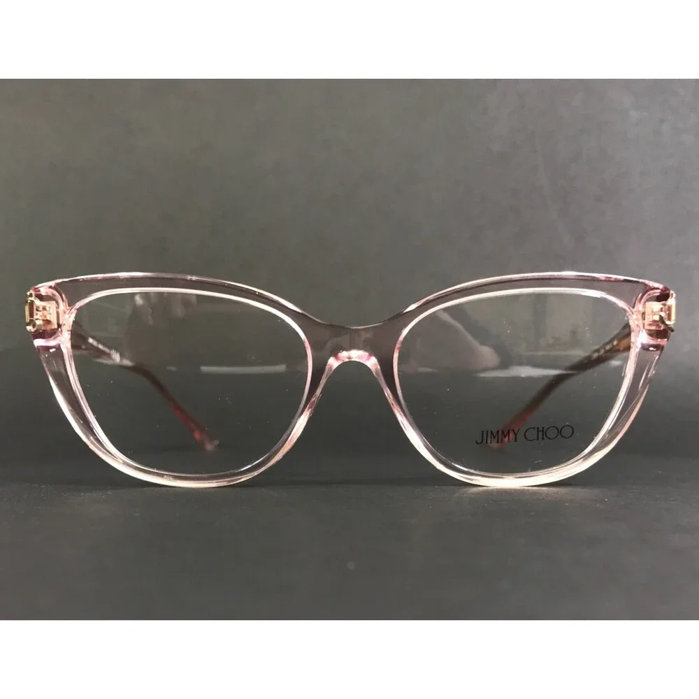 Jimmy Choo Eyeglasses Frames JC3011 5034 Transparent Pink Cat Eye 54-17-145